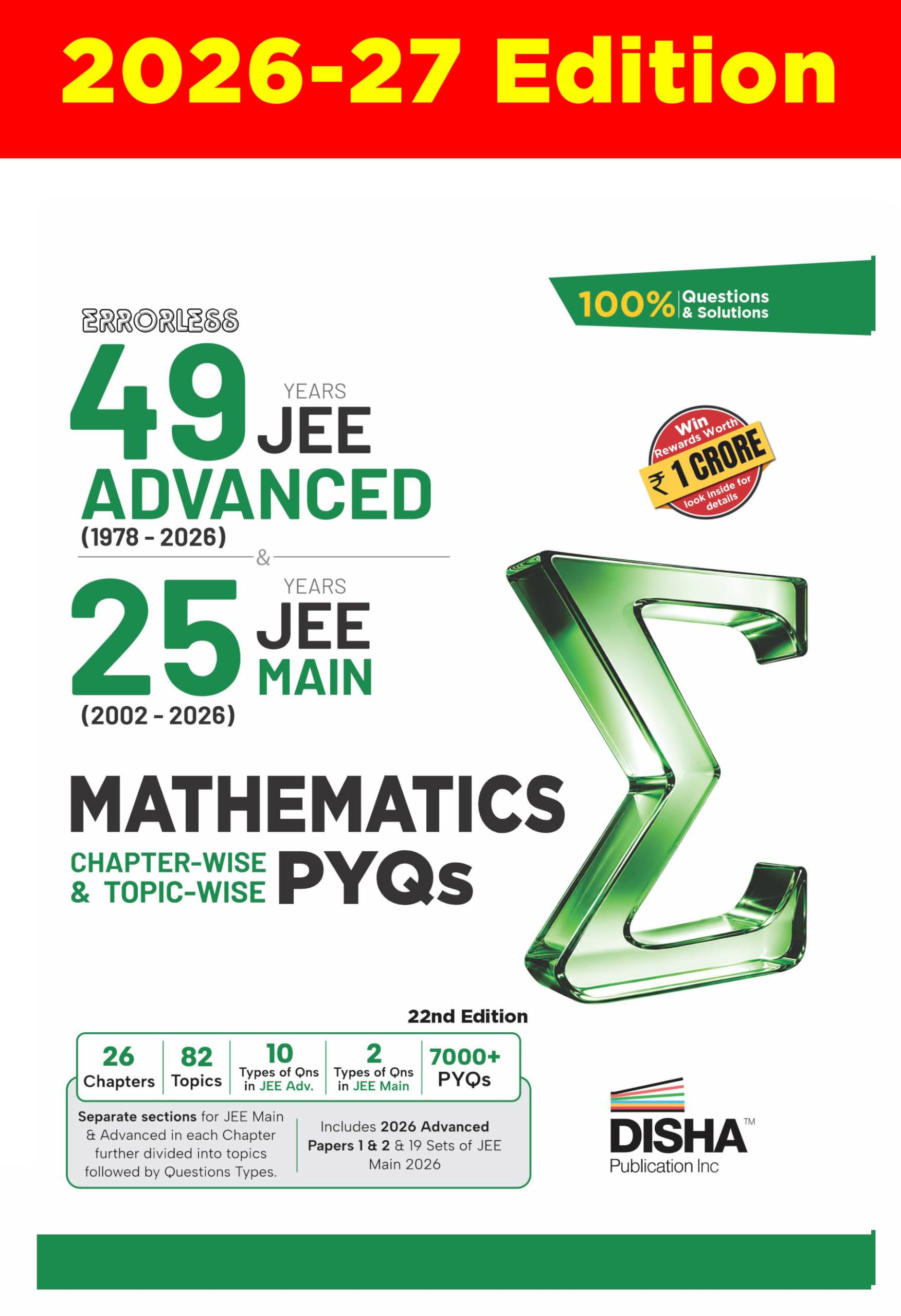 Disha Errorless JEE Advanced & Main Mathematics PYQs Book