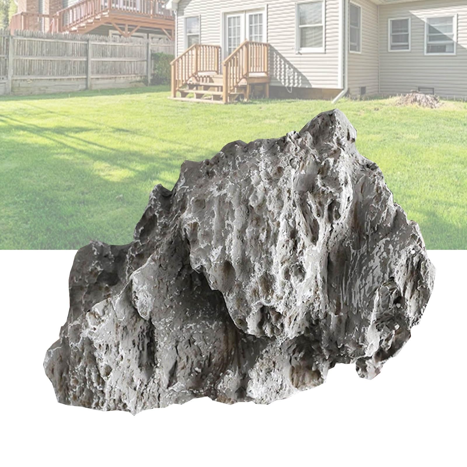 Bliajkswyr Artificial Landscape Enclosure Stone Faux Rock for Yard Decorative Realistic Natural Texture Septic Cover Artificial Stone Large Size Covers Well Pumps Sprinkler Valves & Yard Utilities(G)