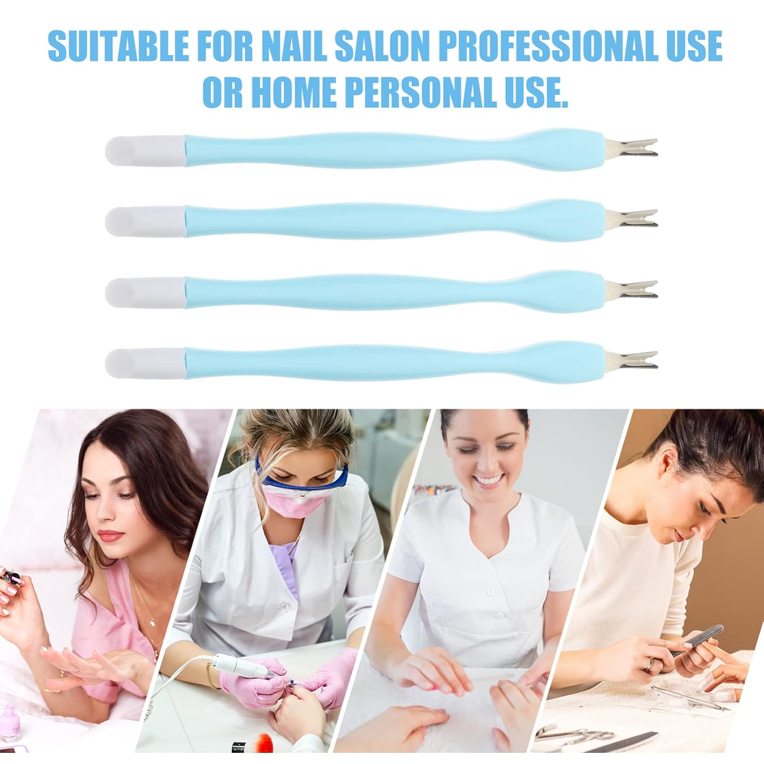 Fingernail Dead Skin Remover Fork 15pcs Manicure Set Cuticle Scissors Foot Dead Skin Fork Press Nail Art Tools