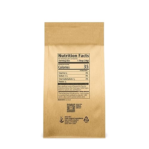 Miniatura 2 de Pure Original Ingredients Almidón de maíz (1 lb) Espesante para salsas, sopa y salsa