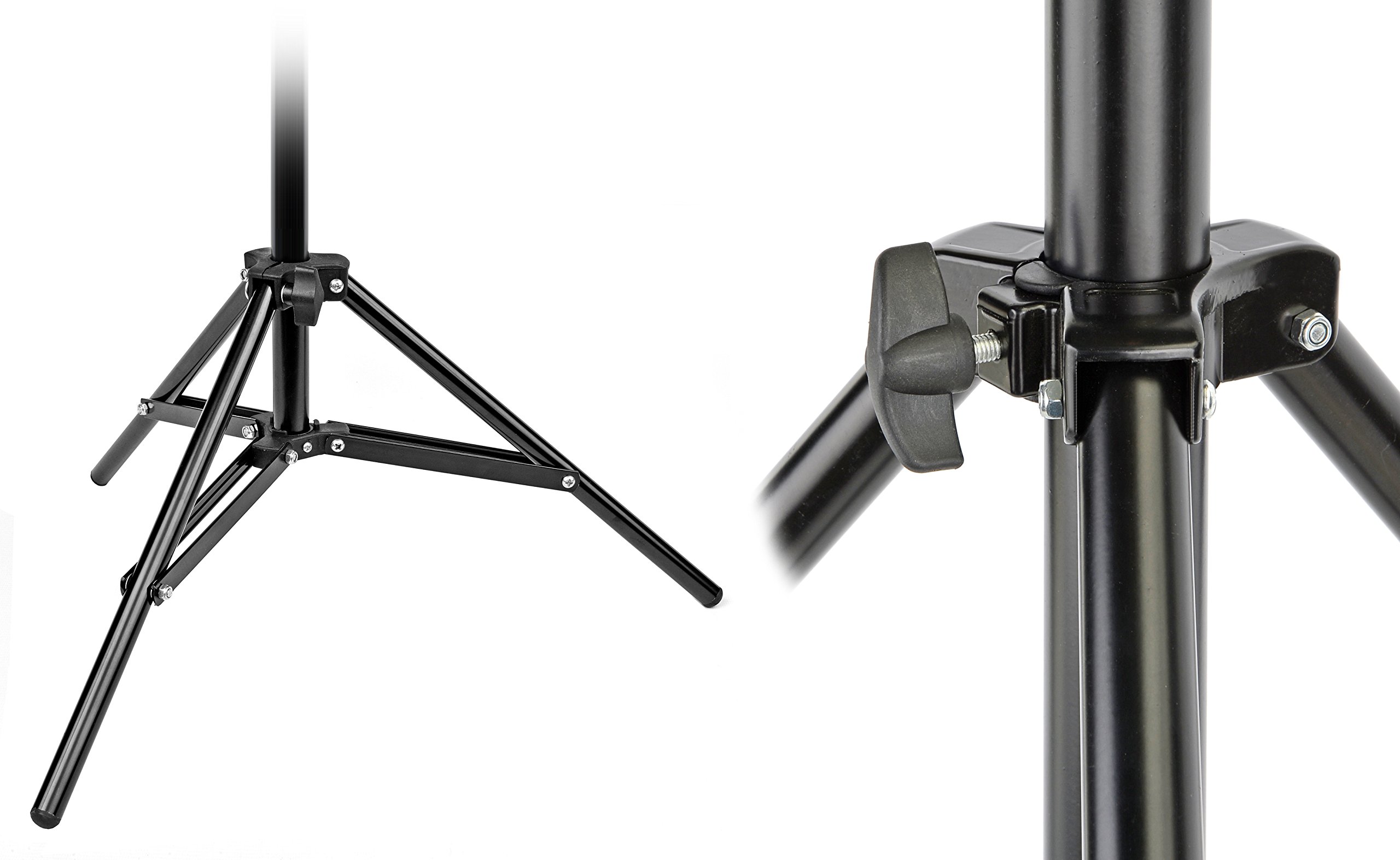 Bresser BR-C30 Heavy Duty Lampenstativ – Aluminium, Max. 300 Cm Höhe, Trägt Bis 20 Kg, Mit Luftfederung, Inkl. Adapter