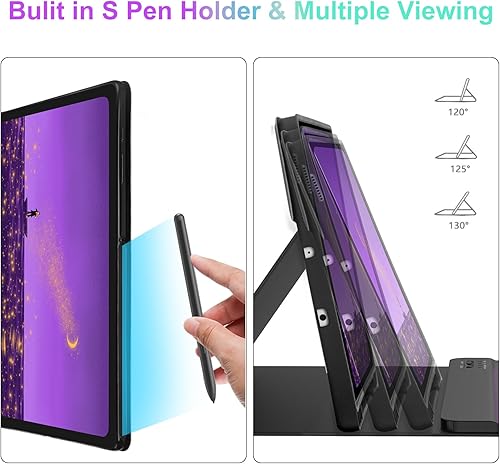 Miniatura 4 de Funda Samsung Galaxy Tab S6 Lite de 10.4 pulgadas 20222020 con teclado, retroiluminación inteligente de 7 colores y teclado Bluetooth inalámbrico