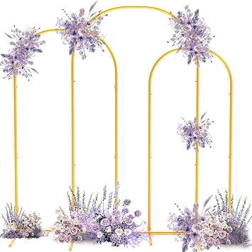 Wedding Arch 7.2 ft 6.6 ft 5.9 ft Pack of 3 Metal Arch Background Stand