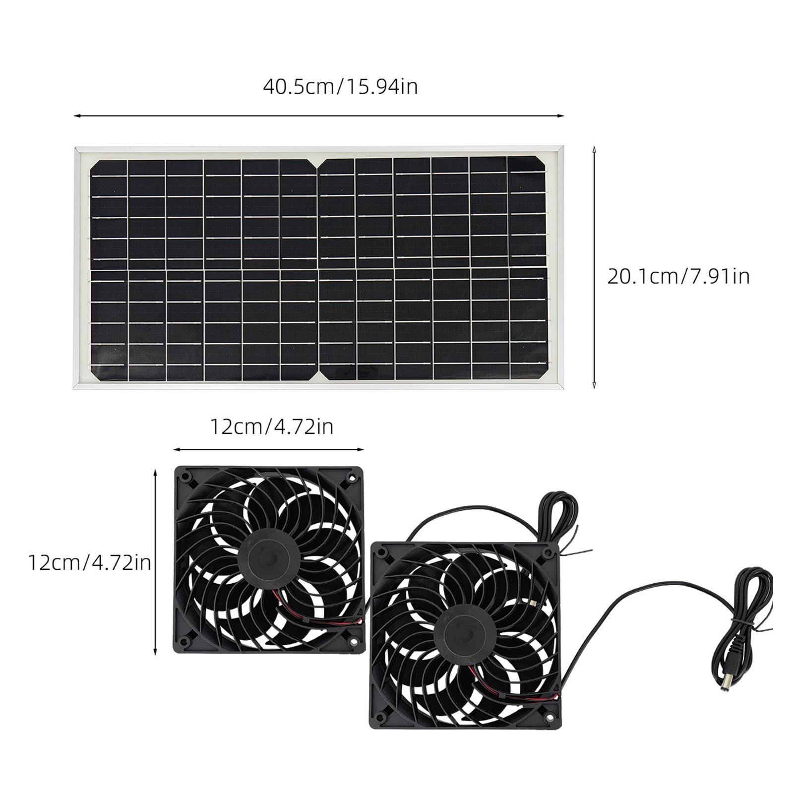 Ventilatore Solare Ventilazione Silenziosa A Risparmio Energetico 16W | Di Ventilazione Solare Per Esterni per Casa, Serra, Pollaio, Capanno, Campeggio, Canile, Soffitta, Officina