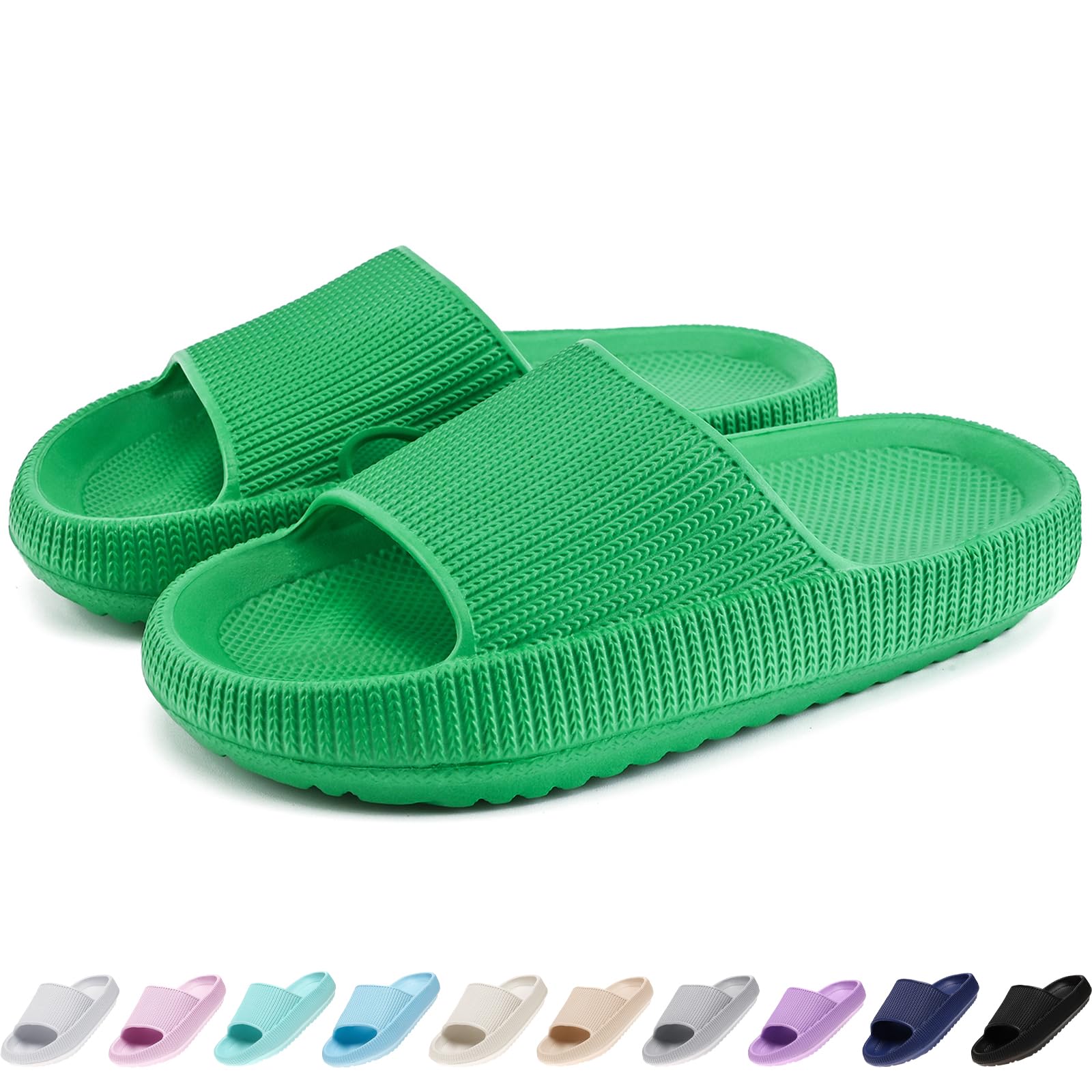 rosyclo Cloud Slides for Kids, Toddler Boys Girls Pillow Shower Bathroom Slippers, Non-Slip Open Toe Super Soft Comfy Thick Sole Home House Beach
