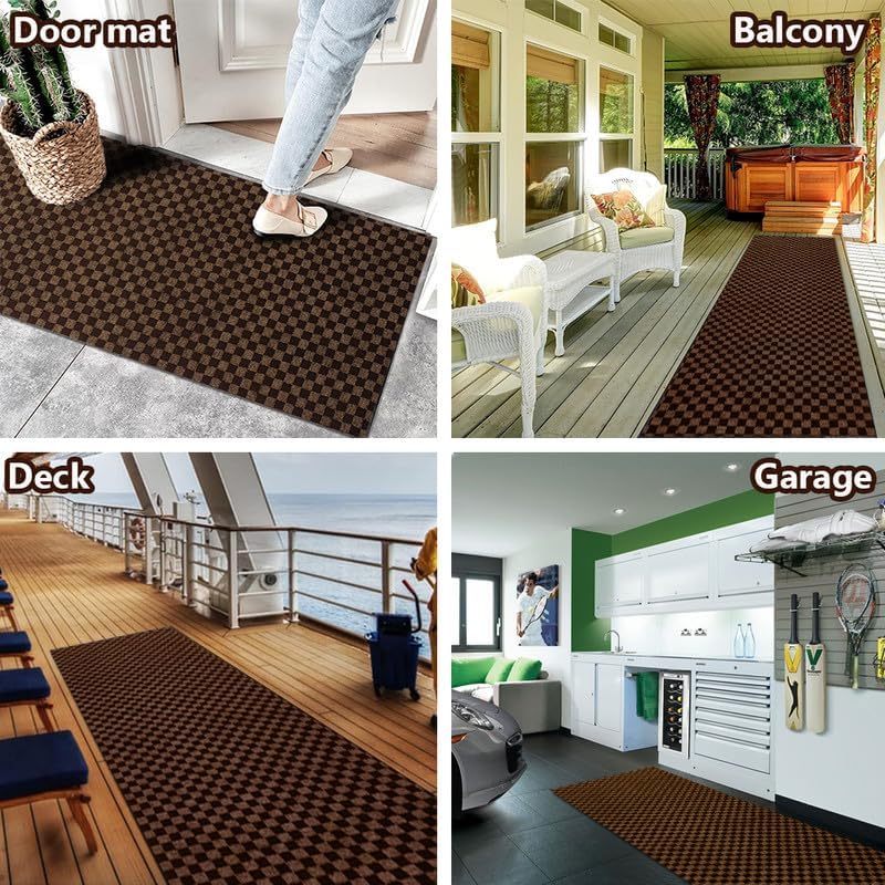Miniatura 8 de ALTRUISTIC Alfombra antideslizante de 3 x 8 pies, tamaño personalizado, tapete de pasillo para interiores y exteriores, para piso, entrada, cocina,