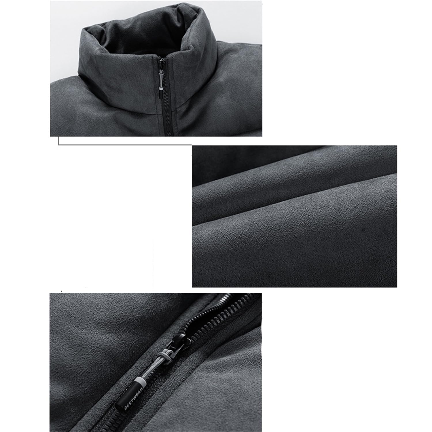 Chaqueta de gamuza vintage de gamuza vintage de chaqueta vintage para hombres con relleno interno de luz cálida