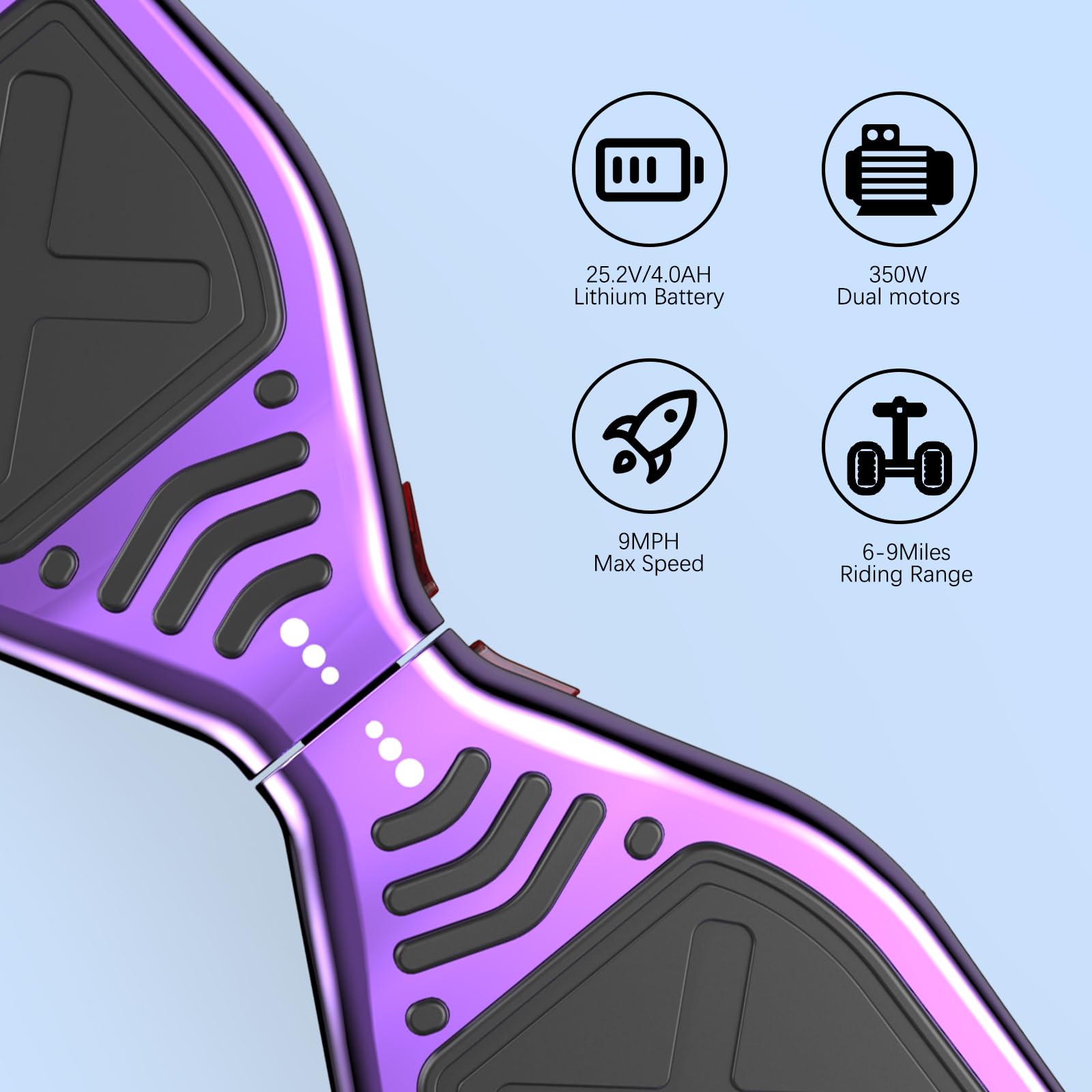 VOUUK 8,5 Zoll Hummer Offroad-Hoverboard, App-Steuerung, mit Bluetooth und LED-Licht, leistungsstarker Motor, geeignet für Erwachsene und Kinder