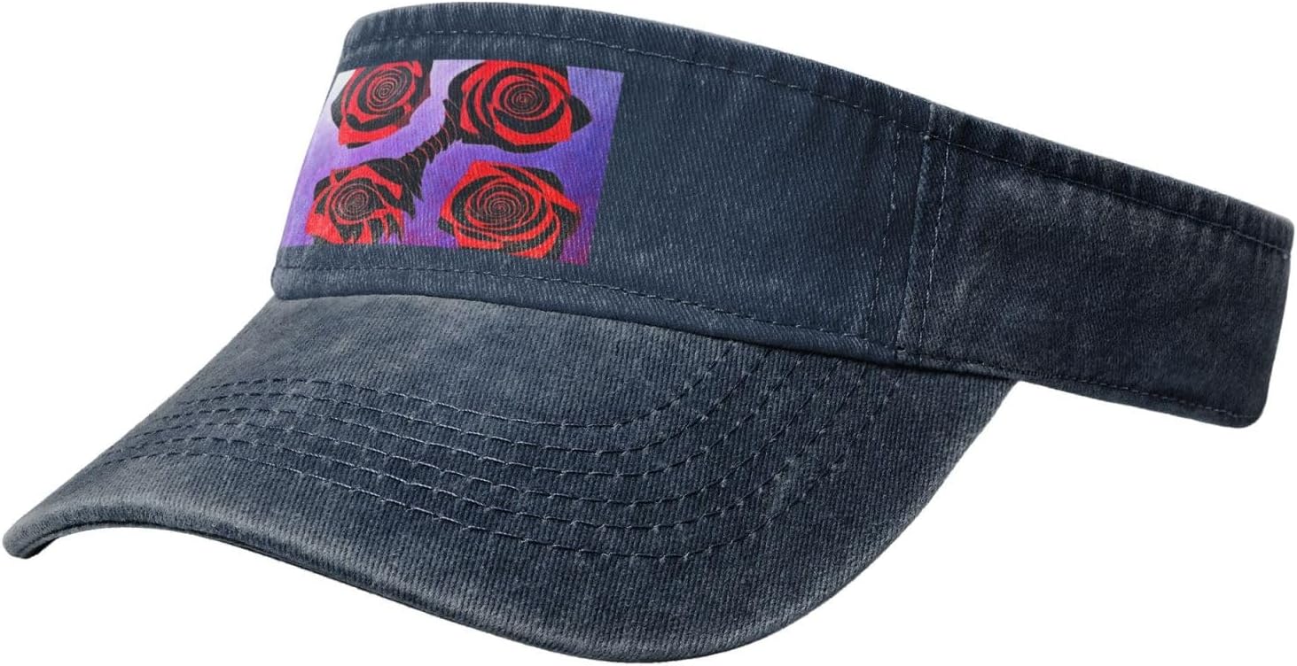 Sun Hats for Men Women Summer Sport Empty top Baseball Cotton with for Beach, Summer, Abstract Smoked Rose Black