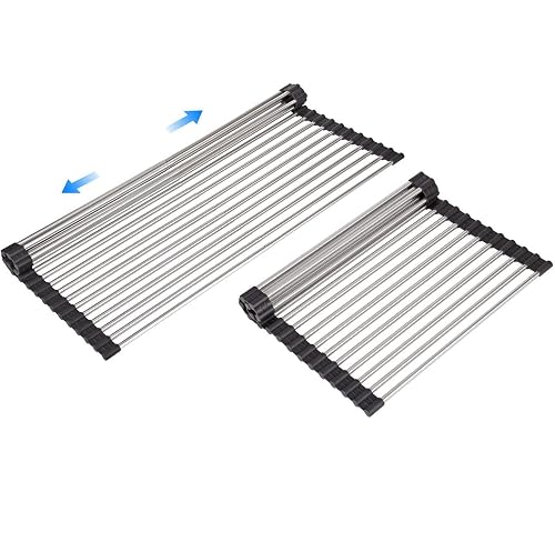 Large Telescopic Drain Rack Roll Up Rack 18 Tube