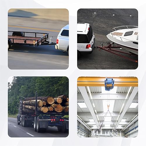 Miniatura 28 de Gancho deslizante de horquilla de 5/16 pulgadas con pestillo de seguridad, forjado G70 de capacidad de 14,000 libras, ganchos de cadena de seguridad