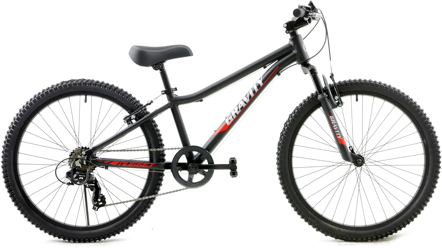 Gravity Nugget 24 Inch Wheel Kids Multi Speed Front Suspension Mountain Bike Not Made in China
