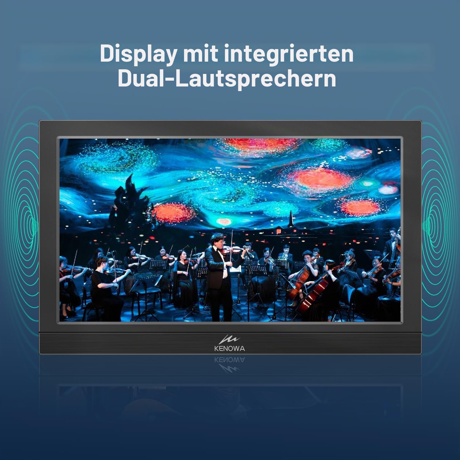 Kenowa 13.3 Zoll USB-C Tragbarer Monitor mit Dual Type-C/HDMI IPS-Bildschirm FHD 1920x1080 LCD Externe Monitor für Windows 7 8 10 OS PS3 PS4 Xbox Mac Raspberry Pi B Computer Laptop