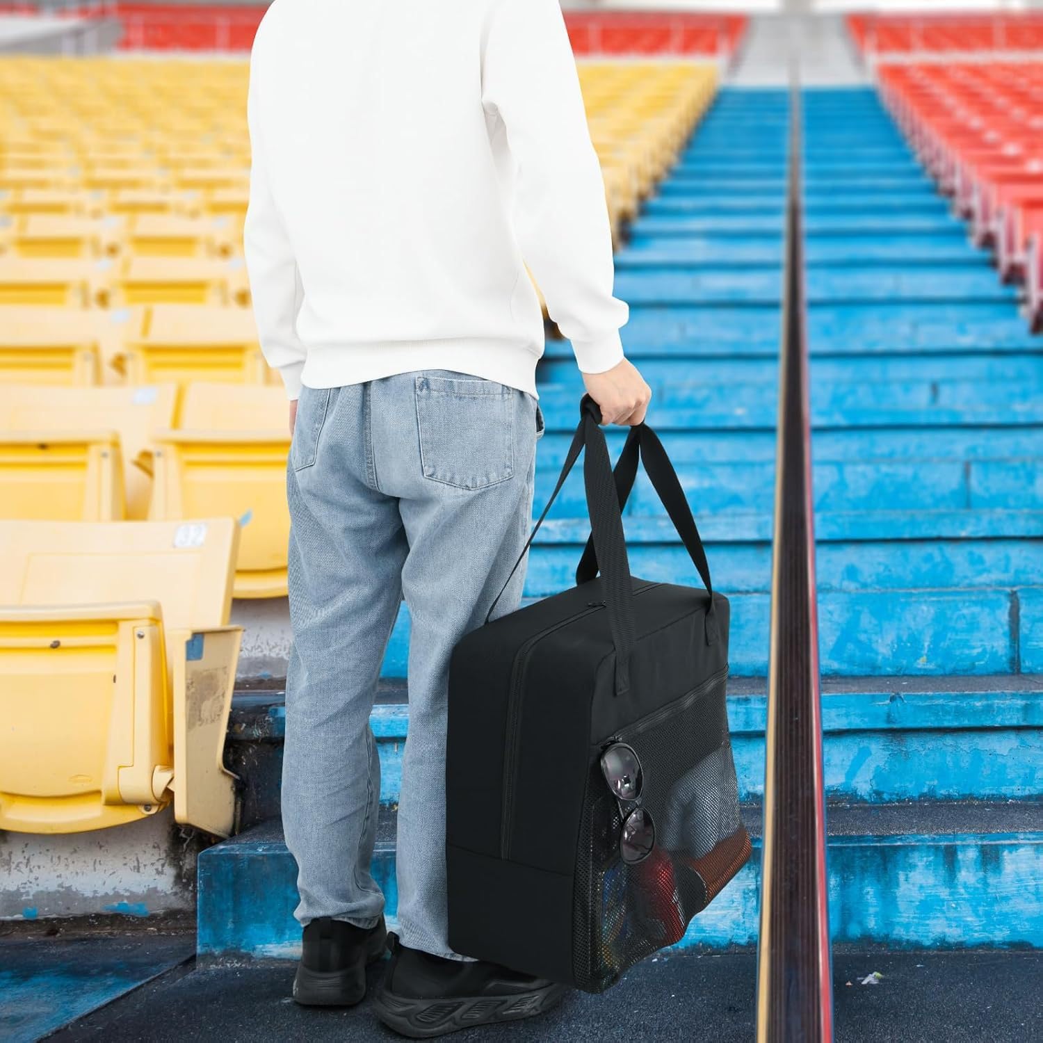 Portable Stadium Chair Carry Case Padded Handle Outdoor Event Nylon Bleacher Seat Organiser Foldable Stadium Seat Bag Multi Purpose Carrying Bag
