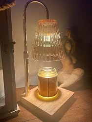 Lampe Chauffe-Bougie - Minuterie 1/2/3/6h - Variateur Luminosité - Décoration Maison Parfumée