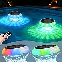 Yogaret Solar Floating Pool Lights - Pool Lights, 18 RGB Lighting Modes,...