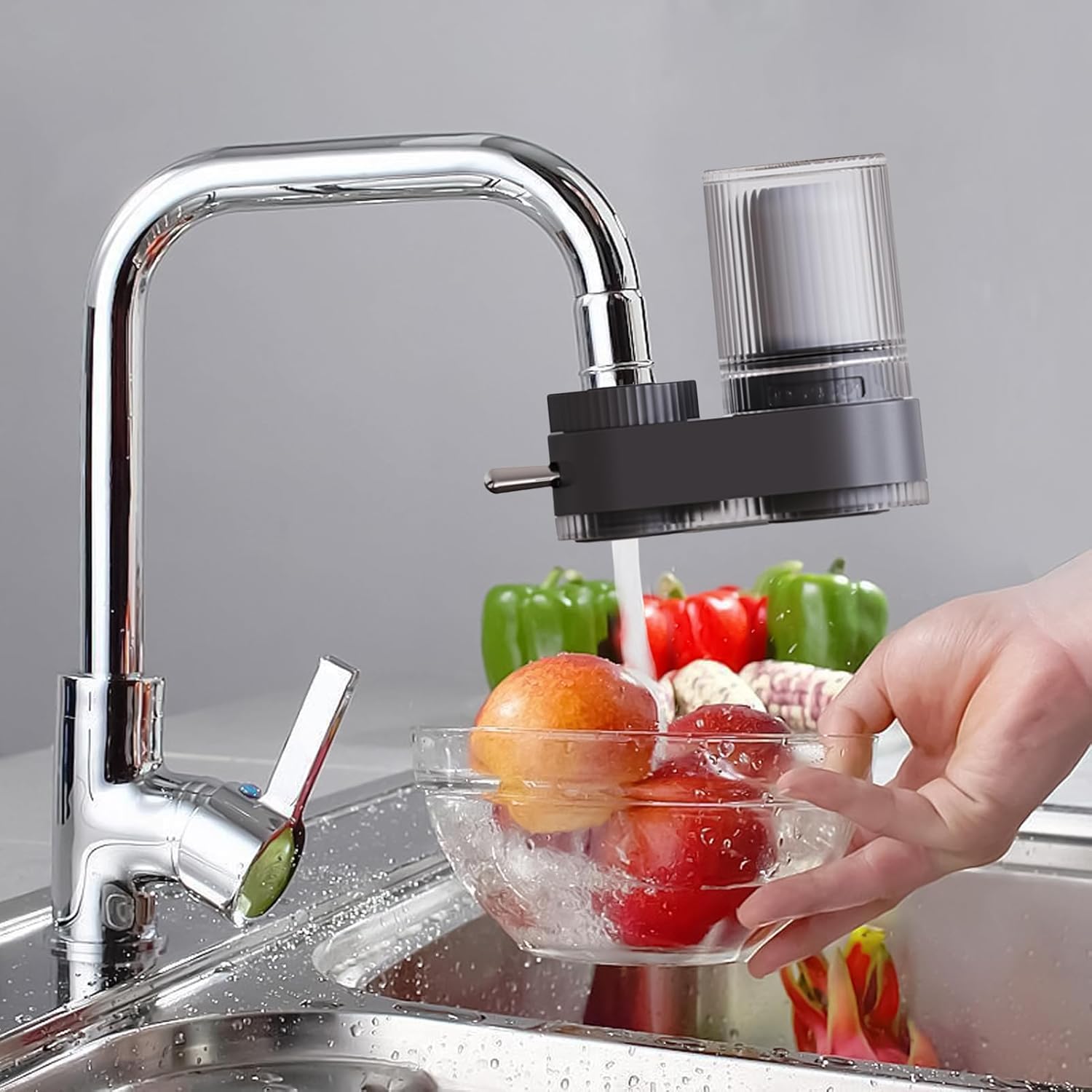 Sink Purifier Faucet Filter,4-Layer Purifier System,Faucet Mount Water Filter | for Home Kitchen Apartment Restaurant Hotel