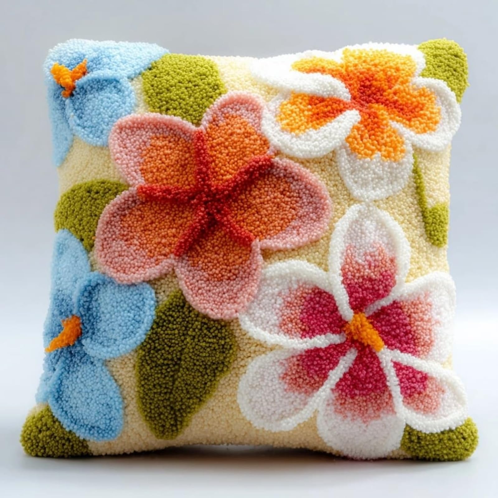 WallustrioaW Latch Hook Cushion Kits,Frangipani