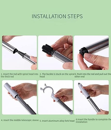 Miniatura 6 de BEEY Gancho de utilidad de poste largo de 56 pulgadas, herramienta de alcance extendido para techo de armario de área alta