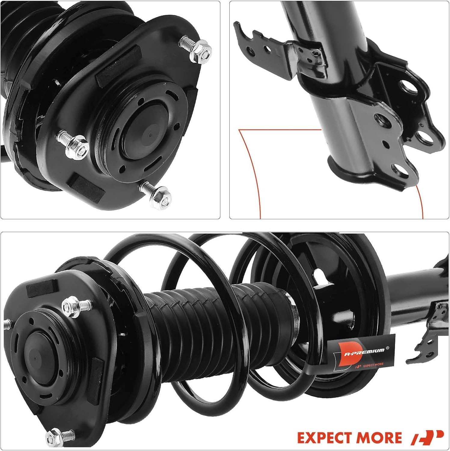 A-Premium Front Complete Strut w/Coil Spring Assembly Shock Absorber Compatible with Toyota Corolla 2003-2008