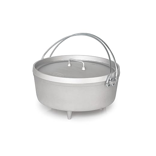GSI Outdoors 12-Inch Aluminum Dutch Oven (Silver, 5-Quart)