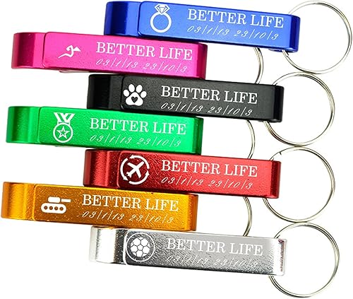 Miniatura 7 de 200 piezas de abrebotellas personalizado abridor de botellas llavero con nombre para bodas, fiestas, bares, restaurantes, invitados, aniversarios,