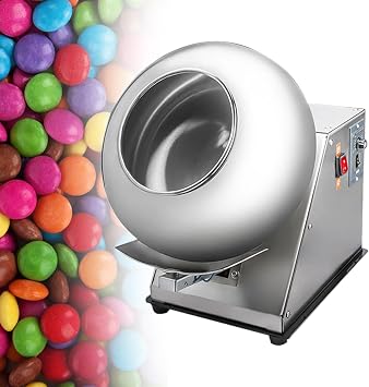 Sugar Coating Machine, Small Commercial Mini Chocolate Panning Machine, Sugar Coating Pan Table Top Small Commercial Mini Chocolate Panning Machine,110V