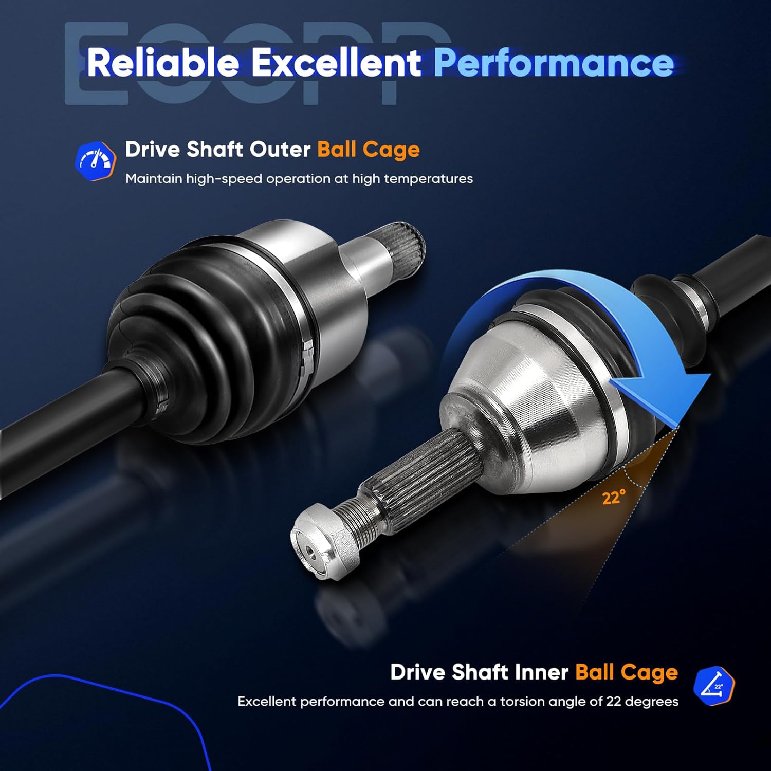 ECCPP CV Axle Drive Shafts Assembly Replacement for 2000-2011 for ford Focus 2.0L 2.5L 2.3L Driver Side Front Left NCV11129