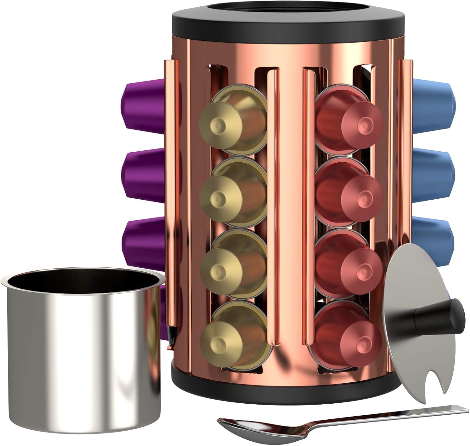 BonVivo Capsule Holder – Space-Saving Coffee Pod Organizer, Stylish Storage Solution for Coffee Capsules, Modern Design for Kitchen or Office, Convenient Coffee Pod Display