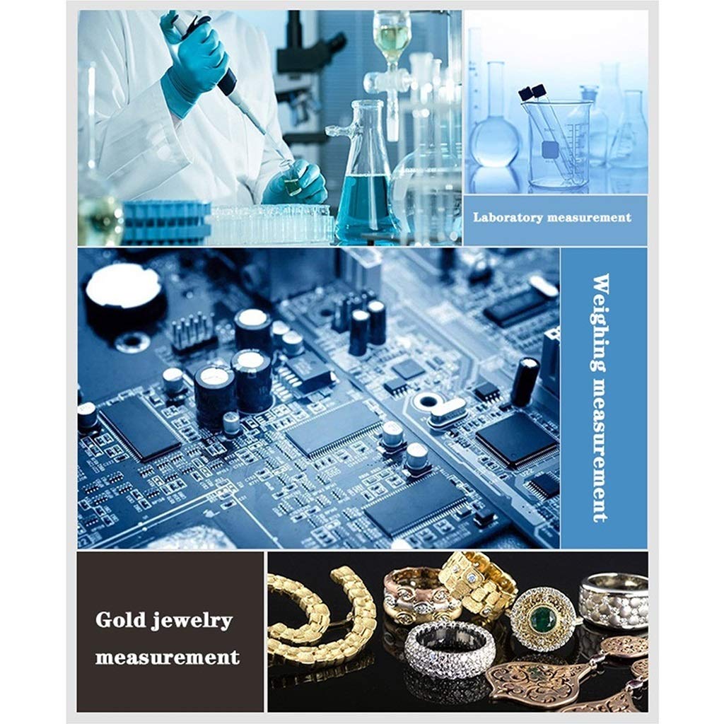 Bilancia Elettronica di Precisione Digitale Bilancia Analitica Alta 0,001 G con Paravento in Vetro per Laboratorio Gioielleria Impianto Chimico,100g/0.001g