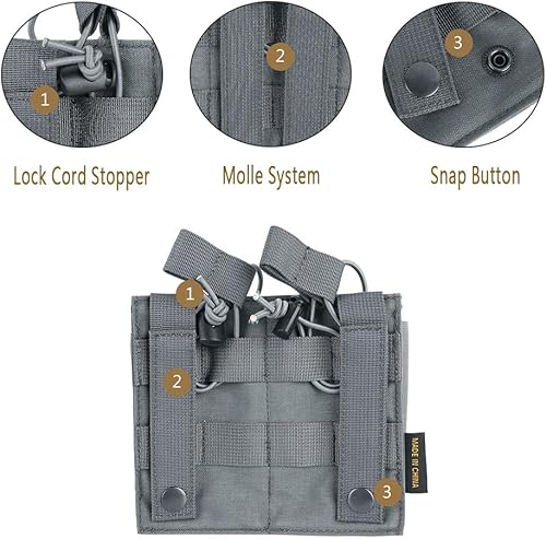 Miniatura 77 de EXCELLENT ELITE SPANKER Funda para rifle elástico Mag M4 M14 M16 AK AR para rifle elástico M4 M14 M16 AK AR para bolsa de pistola Mag Doble-Negro