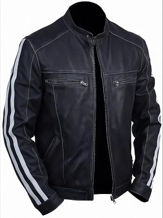 Men's Resident Leon S Kennedy Evil Vendetta Genuine Leather Black Biker Motorcycle Leather Jacket