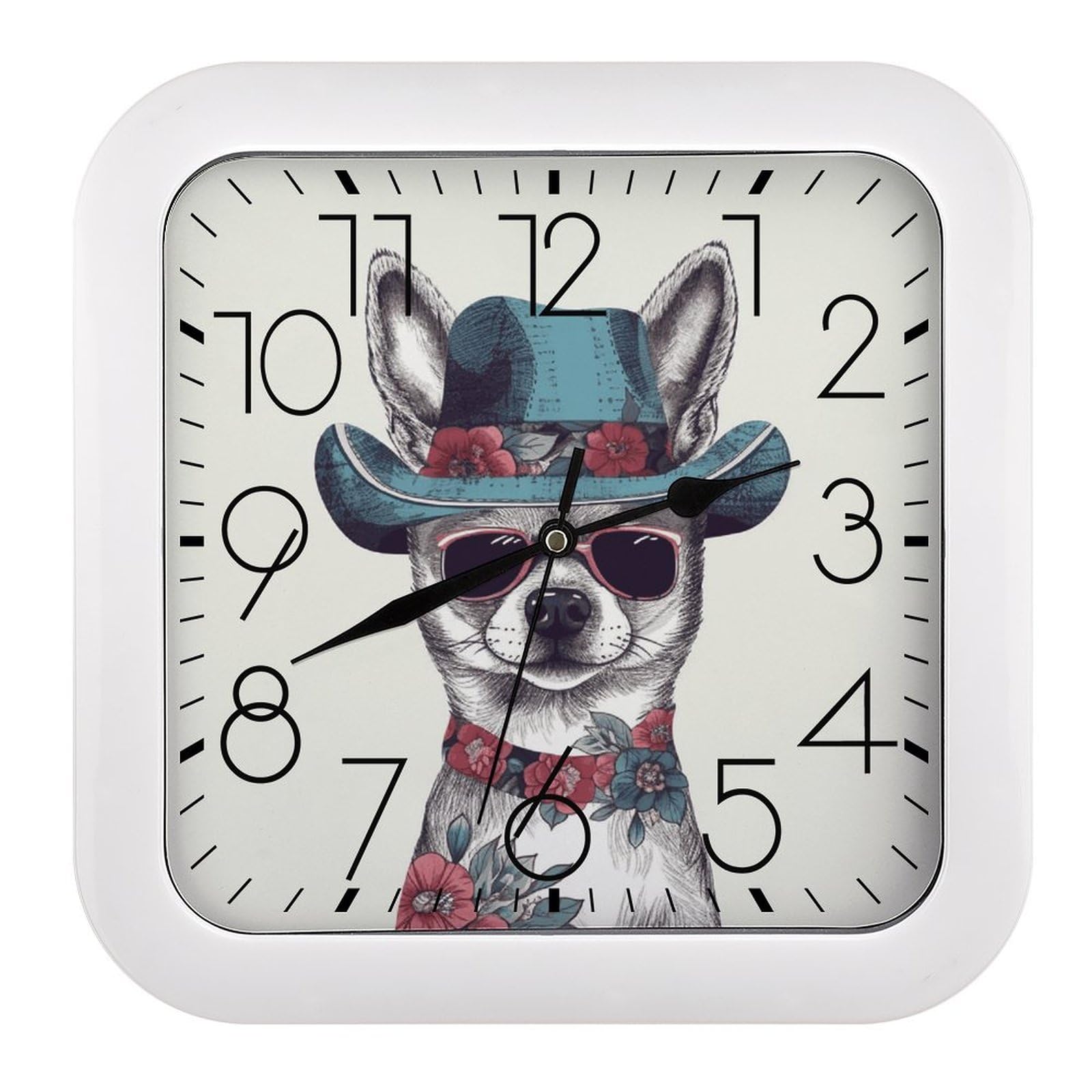Horloge de cuisine motif chihuahua moderne pour décorer votre salon