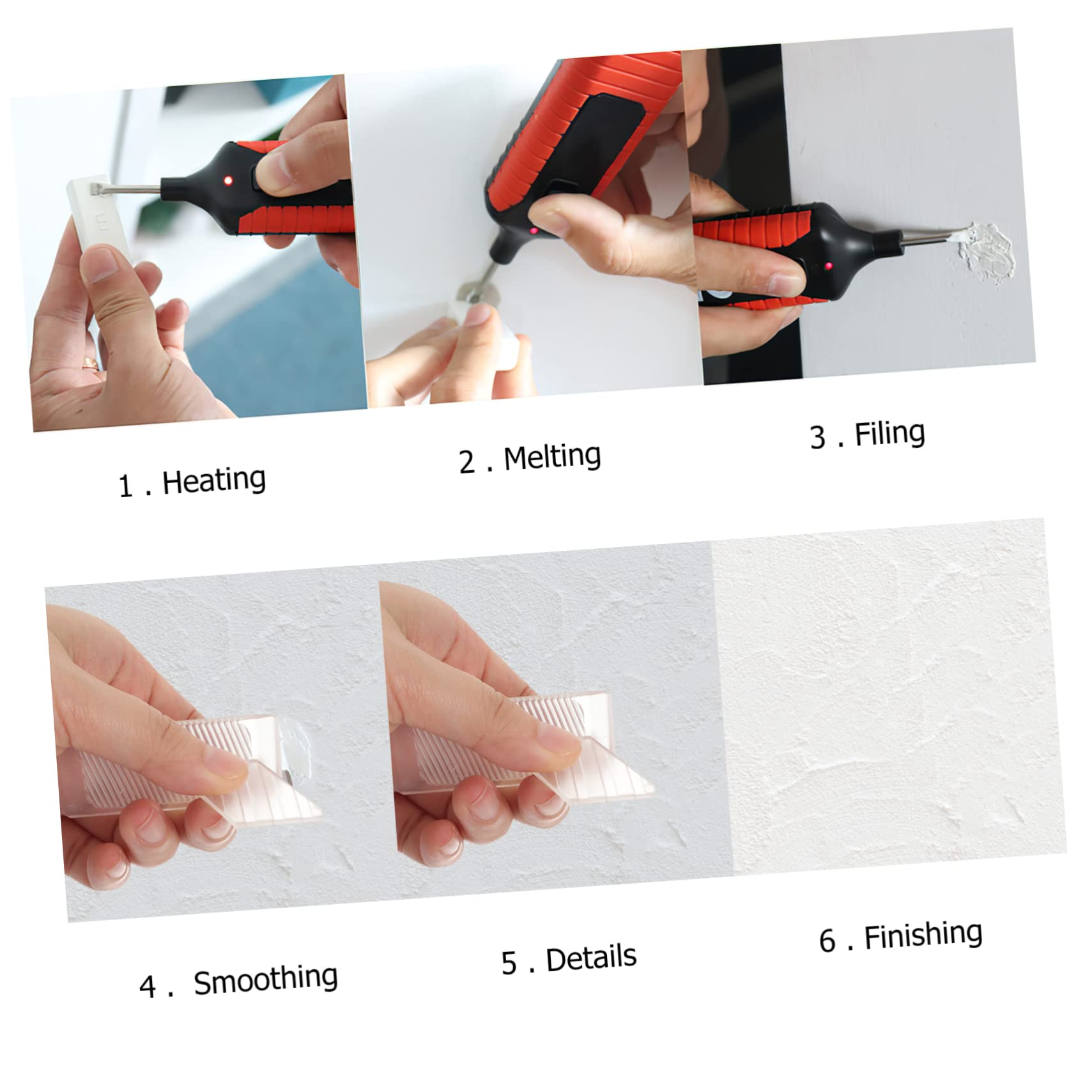 Housoutil Kit De Reparación De Azulejos Para Reconstruir Fácilmente Áreas Dañadas. Bloques De Cera De 8 Para Azulejos De Cerámica Lavabos Y Bañeras.