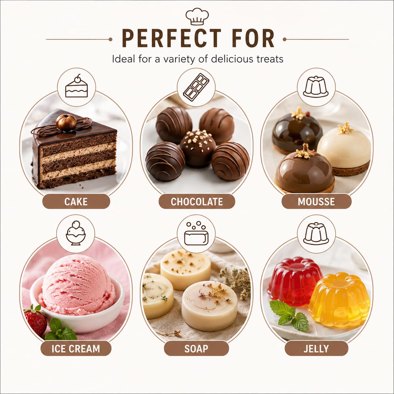 Zeinwap Small 15-Cavity Semi Sphere Silicone Chocolate Mould Non-Stick, Half Sphere Silicone Baking Molds For Making Jelly, Chocolates And Cake, 15 x 10 x 3 Cm 4
