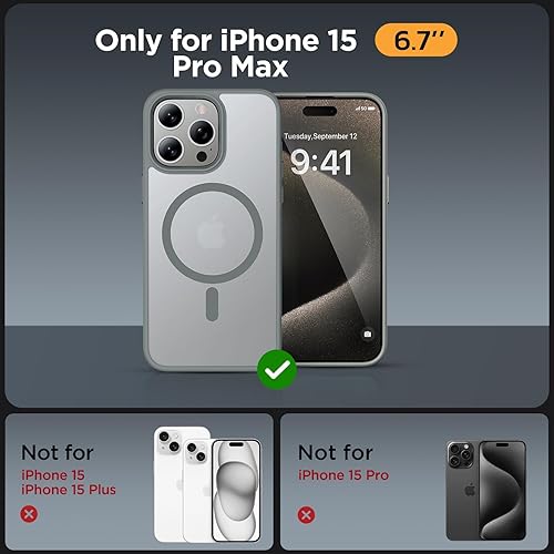 Miniatura 37 de Miracase - Funda magnética para iPhone 13 de 6.1 pulgadas (compatible con MagSafe) (con 2 protectores de pantalla), protección de grado militar