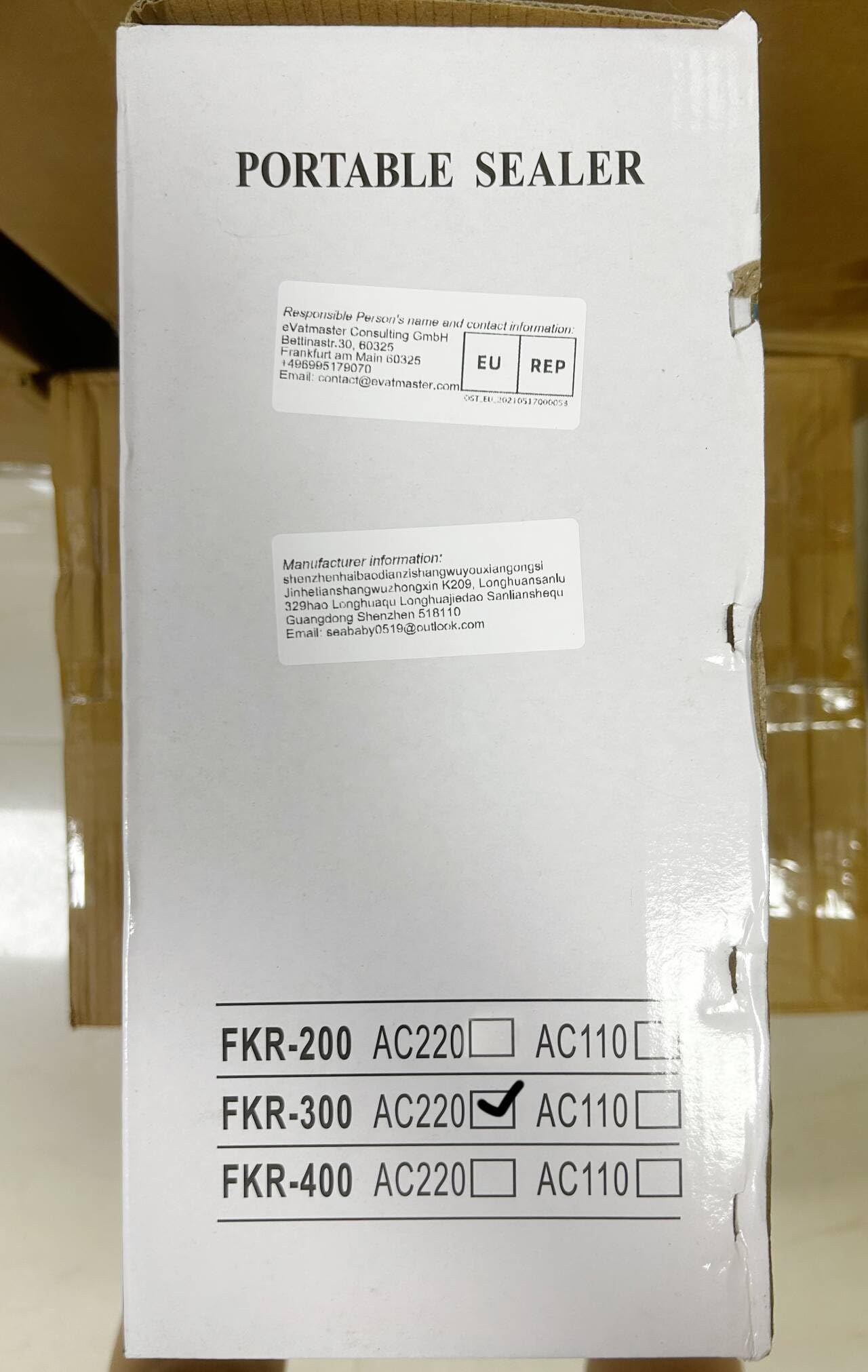 Mano Termoselladora Sellador térmico de crimpado Sellador térmico de crimpado de bolsa Papel de aluminio Kraft (300mm)