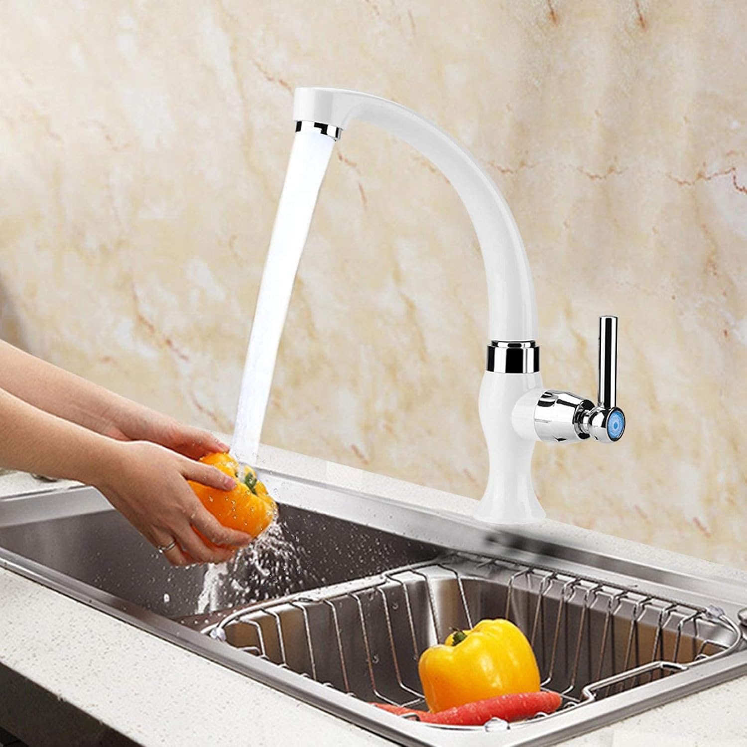 ABS Plastic Single Cold Faucet Water Tap Kitchen Faucet Sink for Modern Bathroom Basin Kitchen Sink Accessories G1