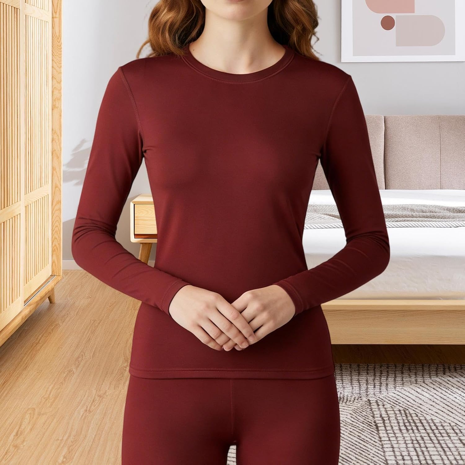 Thermal Underwear for Women Set - Slim Fit | Warm Under Clothes Thermal Suit Long Johns - for Fishing Cold Weather