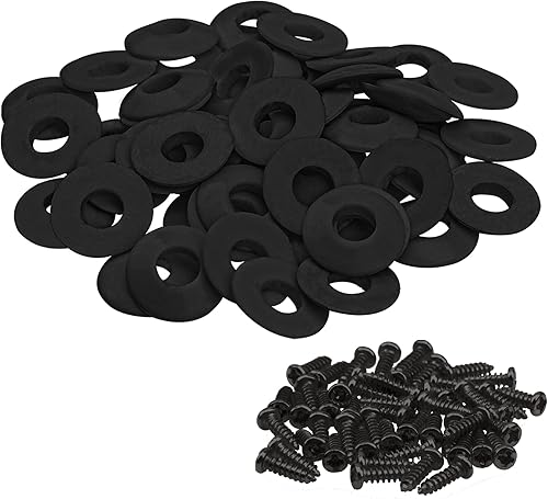 Arandelas de plástico para afinador de guitarra, compatibles con cabezales de máquina de clavijas de afinación de guitarra (negro)