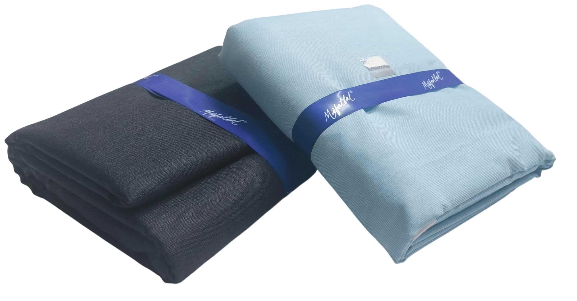 Mafatlal Men’s Shirt & Pant Fabric Set – Blue Shirt with Trouser Material, 100% Cotton, Soft Breathable Unstitched Fabric Combo, Formal Wear Gift Pack-picture-48