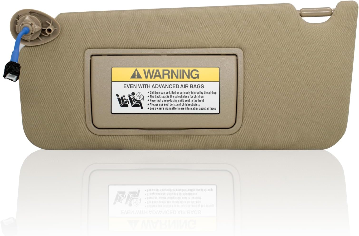 NHILES Left Driver Side Sun Visor Compatible with Honda Accord 2008 2009 2010 2011 2012 2013 2014 2015 2016 2017 with Light Replaces # 83280-TA0-A91ZB (Beige)