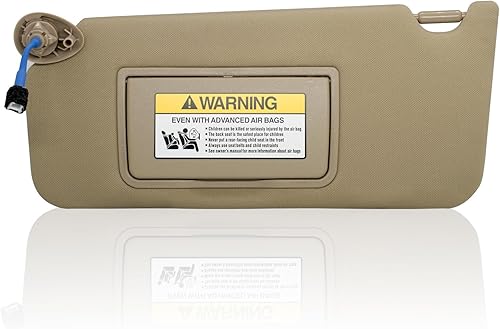 Miniatura 8 de NHILES Visera solar derecha del pasajero compatible con Honda Accord 2008 2009 2010 2011 2012 2013 2014 2015 2016 2017 con luz reemplaza # Gris