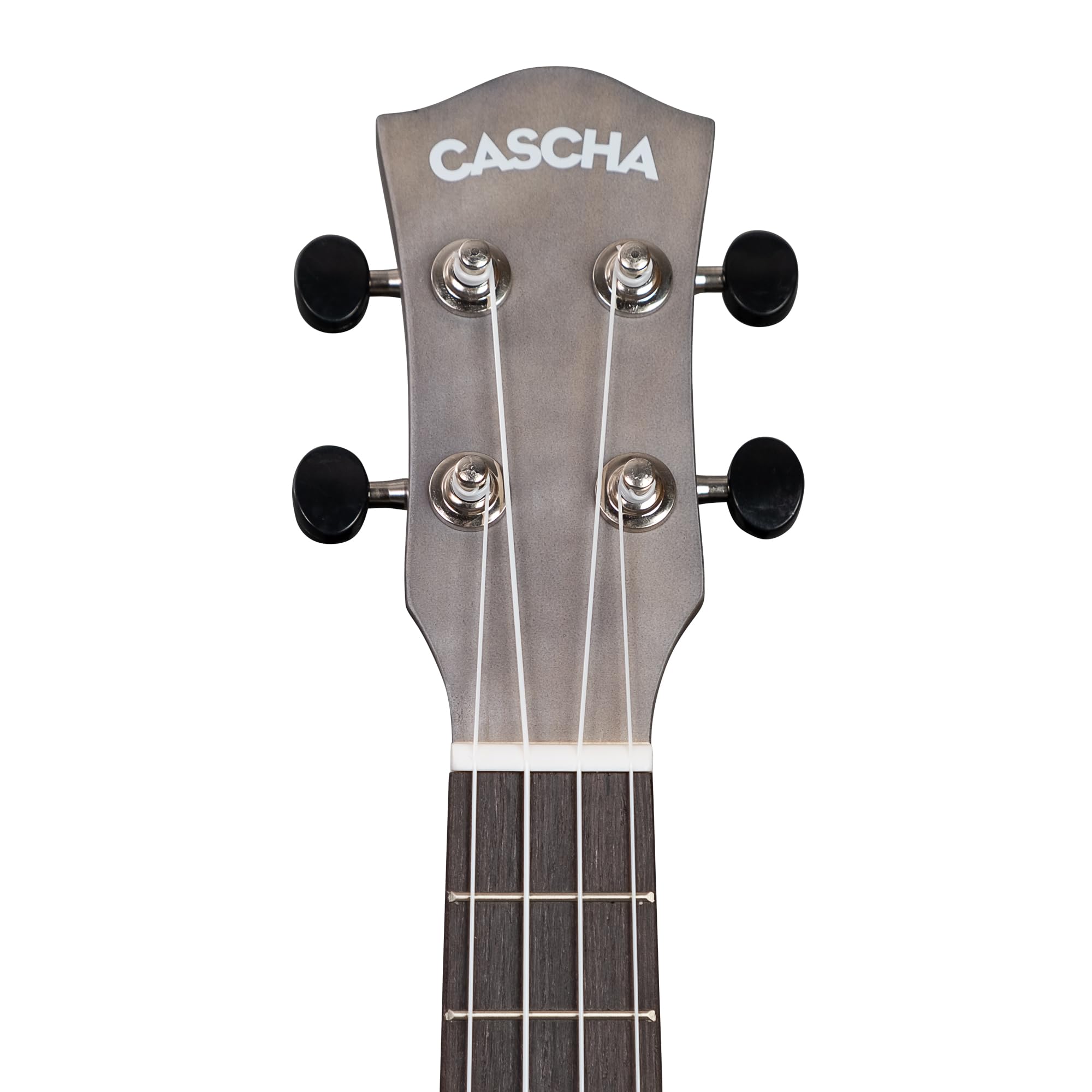 Concert - Ukulele in tiglio, con custodia, 3 plettri, colore: Nero