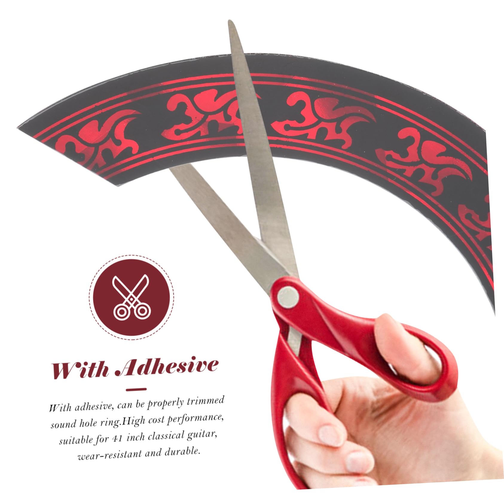 SUPVOX Sound Hole Rosette Decal Guitar Rosette Inlay Guitar Decals Fret Board Stickers