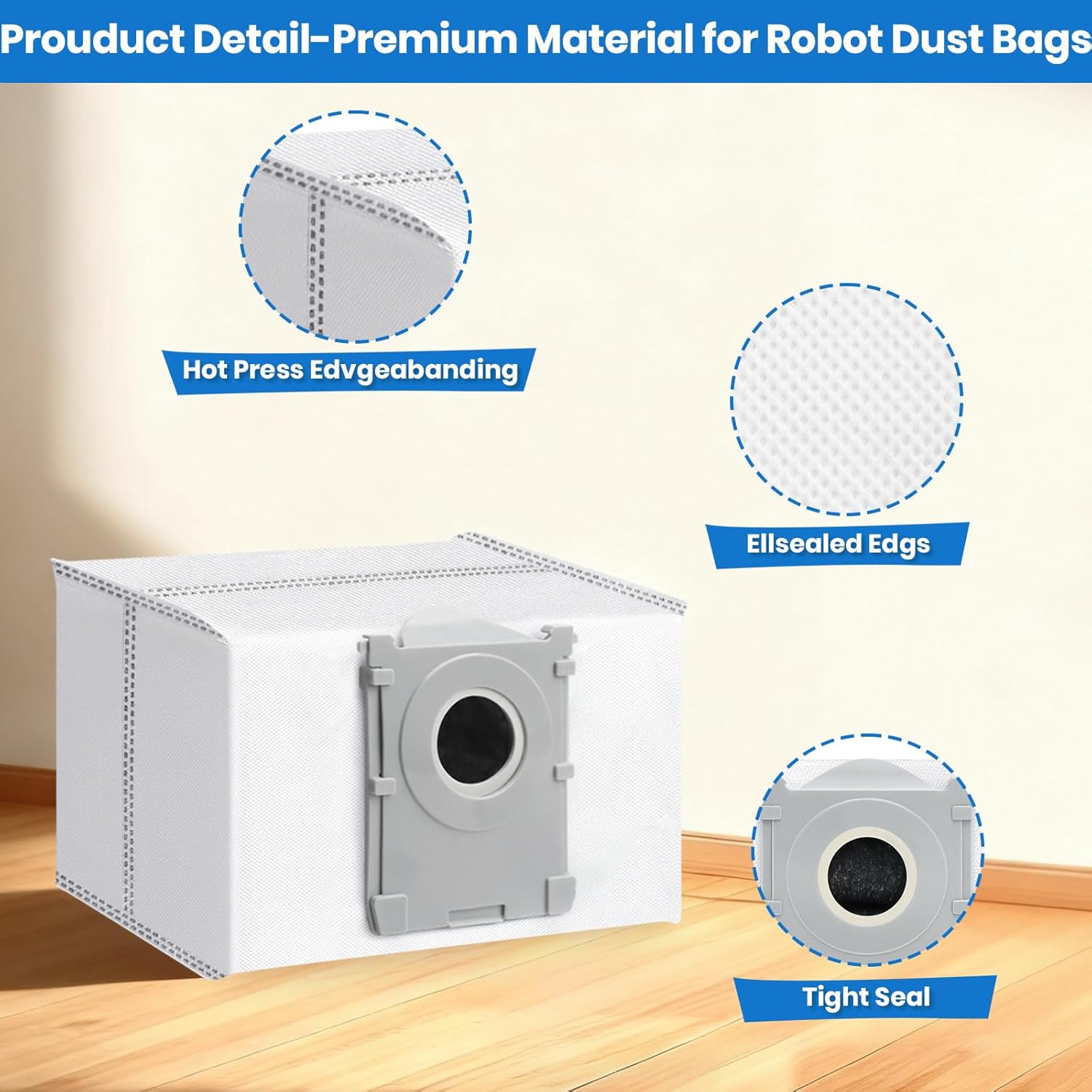 16 Pack X11 Dust Bags Compatible with ECOVACS DEEBOT X11 Pro Omni/X11/X11 Pro/T90 Pro Omni/for YEEDI M16 Infinit Robot Vacuum Reusable Dust Bags 2L Large Capacity Heavy Duty Bags for Home