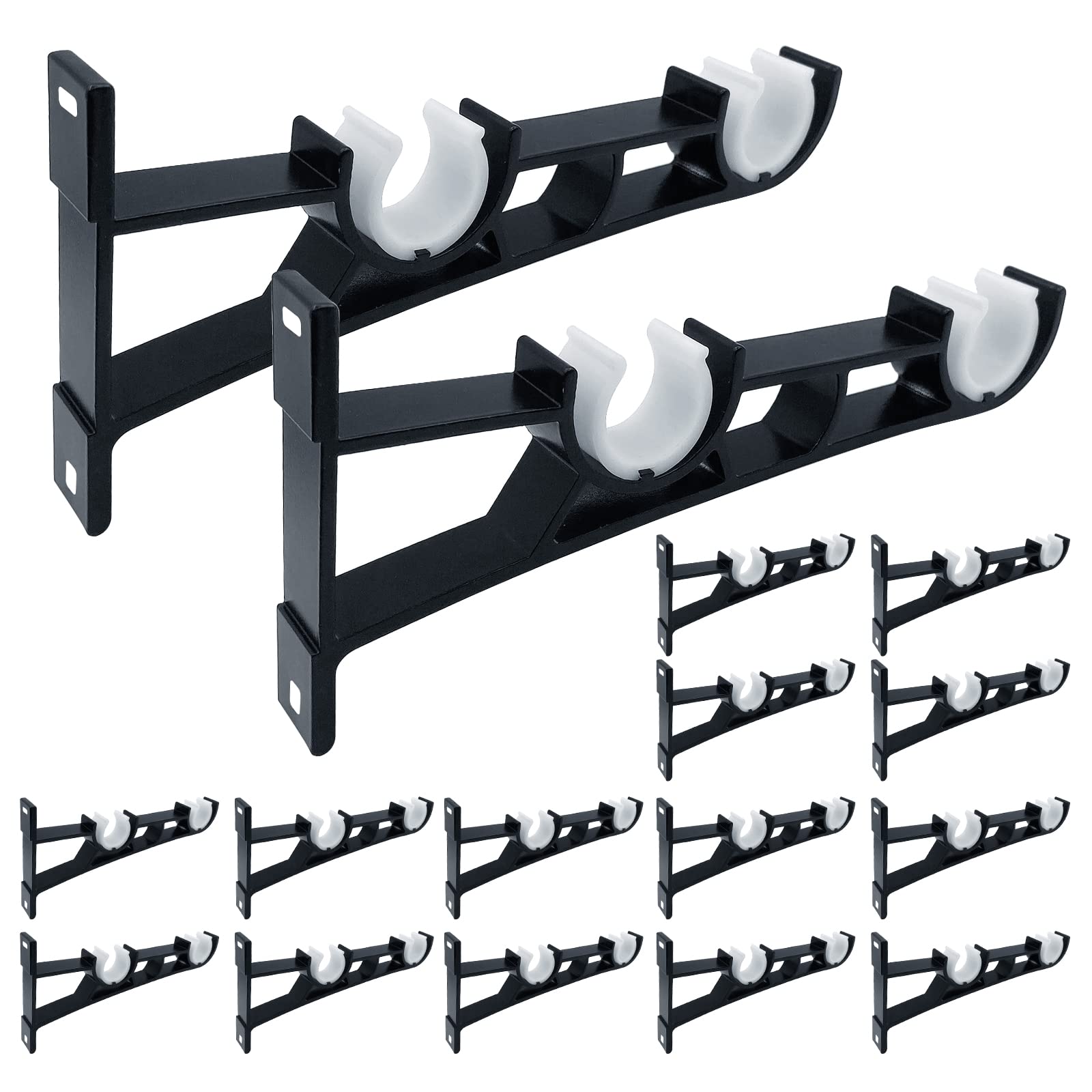 Heavy Duty Curtain Rod Brackets - 3 Pack -16