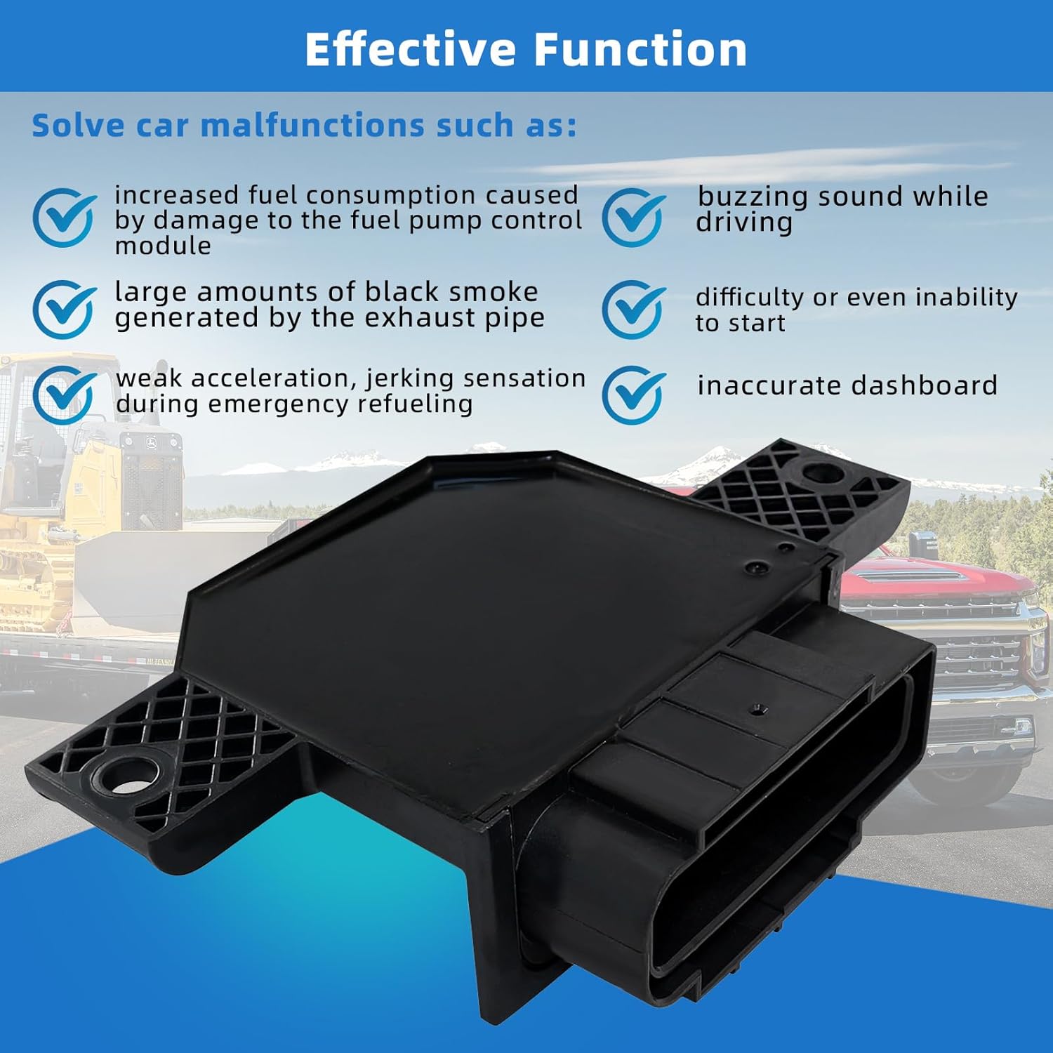 Fuel Pump Control Module Compatible with 2019-2022 Chevy Silverado 1500 2500 3500 HD GMC Sierra 1500 2500 3500 HD Replaces 13540028