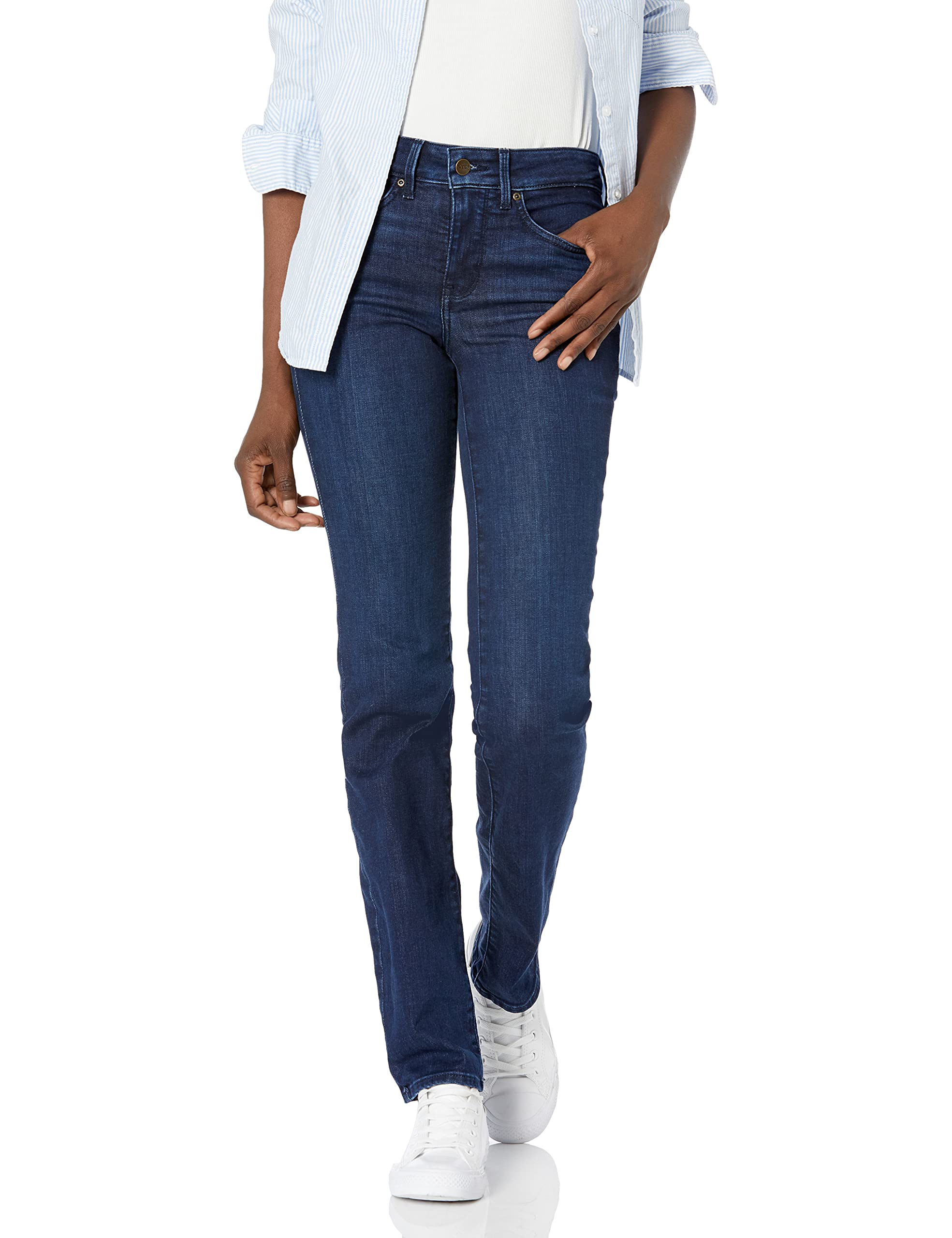 NYDJ womens Marilyn Straight Denim jeans, Black Bdm, 12 US — view 56