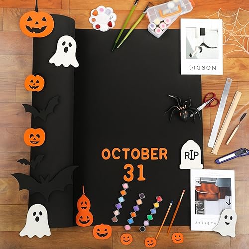 Miniatura 5 de Frienda Hoja grande de espuma EVA de 35 x 118 pulgadas, espuma de EVA negra, para cosplay, rollo grueso antideslizante para disfraces, armadura,